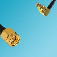 SMC Male Right Angle to SMA Male RF Cable