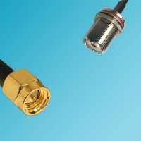 UHF Bulkhead Female to SMA Male RF Cable
