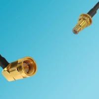 SMC Bulkhead Male to SMA Male Right Angle RF Cable