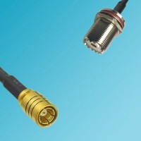 UHF Bulkhead Female to SMB Female RF Cable