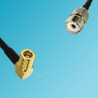 UHF Female to SMB Female Right Angle RF Cable