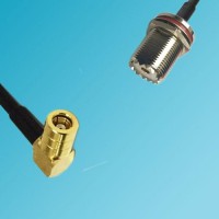 UHF Bulkhead Female to SMB Female Right Angle RF Cable