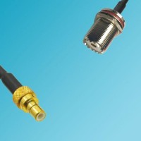 UHF Bulkhead Female to SMB Male RF Cable