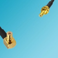 SMB Bulkhead Male to SMB Male Right Angle RF Coaxial Cable