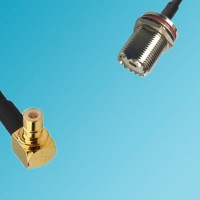 UHF Bulkhead Female to SMB Male Right Angle RF Cable