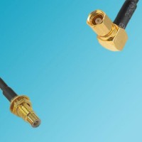SMC Bulkhead Male to SMC Female Right Angle RF Cable