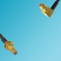 SMC Bulkhead Male to SMC Male Right Angle RF Cable