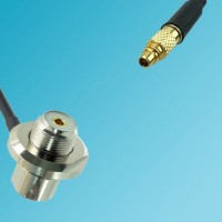 UHF Bulkhead Female Right Angle to MMCX Male RF Cable