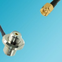 UHF Bulkhead Female Right Angle to SMA Male RF Cable