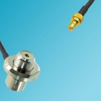 UHF Bulkhead Female Right Angle to SMB Male RF Cable