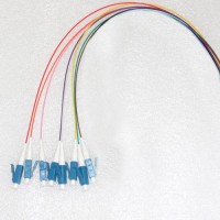 8 Strand LC/UPC Color Coded Pigtails 9/125 OS2 Singlemode