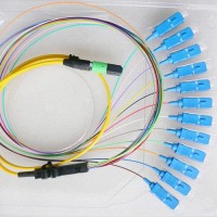 12 Fiber MTP/APC SC 9/125 OS2 Singlemode Fanout Patch Cable