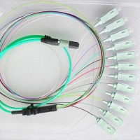 12 Fiber MTP SC 50/125 OM3 Multimode Fanout Patch Cable