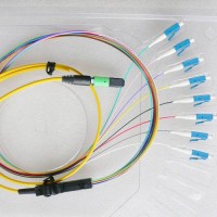 8 Fiber MTP/APC LC 9/125 OS2 Singlemode Fanout Patch Cable
