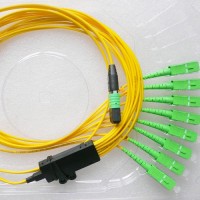 8 Fiber MPO/APC SC/APC 9/125 OS2 Singlemode Fanout Patch Cable