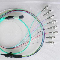 8 Fiber MTP FC 50/125 OM3 Multimode Fanout Patch Cable