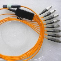 8 Fiber MPO FC 50/125 OM2 Multimode Fanout Patch Cable