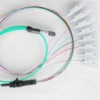 8 Fiber MTP SC 50/125 OM3 Multimode Fanout Patch Cable
