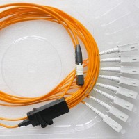 8 Fiber MPO SC 50/125 OM2 Multimode Fanout Patch Cable