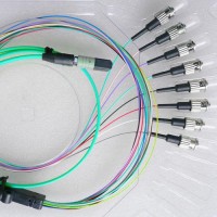 8 Fiber MTP ST 50/125 OM3 Multimode Fanout Patch Cable