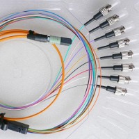 8 Fiber MTP ST 50/125 OM2 Multimode Fanout Patch Cable