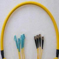 4 Fiber LC/UPC ST/UPC 9/125 OS2 Singlemode Patch Cable
