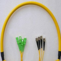 4 Fiber SC/APC ST/UPC 9/125 OS2 Singlemode Patch Cable