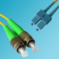 FC/APC to SC 9/125 OS2 Singlemode Duplex Patch Cable