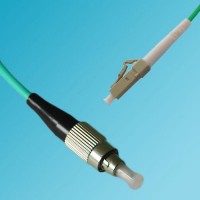 OFNP Plenum FC LC OM3 Multimode Simplex Patch Cable