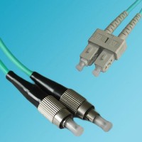 FC to SC 50/125 OM3 Multimode Duplex Patch Cable