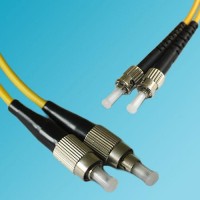 OFNP Plenum FC/UPC ST/UPC Singlemode Duplex Patch Cable