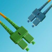SC/APC to SC 9/125 OS2 Singlemode Duplex Patch Cable