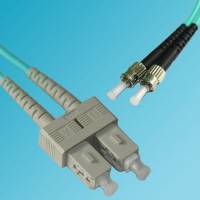 SC to ST 50/125 OM4 Multimode Duplex Patch Cable