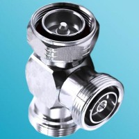 T Type Two 7/16 DIN Female to 7/16 DIN Male Adapter 3 Way