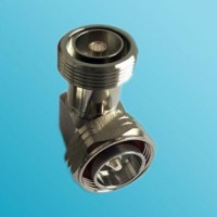 Right Angle 7/16 DIN Female to 7/16 DIN Male RF Adapter
