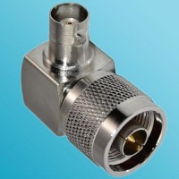 Right Angle BNC Female to N Male RF Adapter