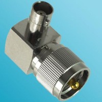 Right Angle BNC Female to UHF PL259 Male RF Adapter