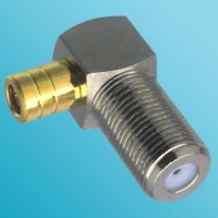 Right Angle F Female to SMB Female RF Adapter