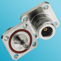 4 Hole Panel Mount With O-ring N Female to SMA Female RF Adapter