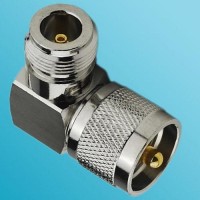 Right Angle N Female to UHF PL259 Male RF Adapter