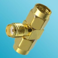 T Type SMA Female to Two SMA Male Adapter 3 Way