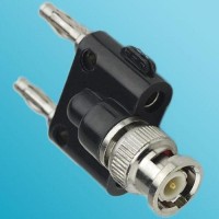 Y Type BNC Male to Two Banana Male Adapter 3 Way