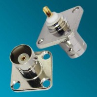 BNC Female 4 Hole Panel Mount Solder Cup Connector