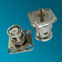BNC Male 4 Hole Panel Mount Solder Cup Connector