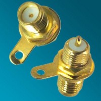 SMA Bulkhead Female Front Mount Solder Cup Connector