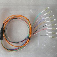 8 Strand LC/PC Ribbon Fanout Pigtails 50/125 OM2 Multimode