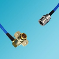 BMA 2 Hole Female Right Angle to QMA Male Semi-Flexible Cable