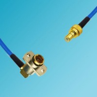 BMA 2 Hole Female Right Angle to SMB Male Semi-Flexible Cable