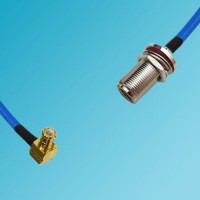 MCX Male Right Angle to N Bulkhead Female Semi-Flexible Cable