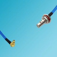 MMCX Male Right Angle to QMA Bulkhead Female Semi-Flexible Cable